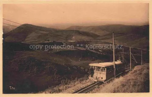 AK / Ansichtskarte SAINT-JEAN-DE-LUZ Bayonne 64 Pyrenees-Atlantiques Zahnradbahn La-Rhune Col-de-Saint-Ignace Berglandschaft Huegel Gleise Baskenland