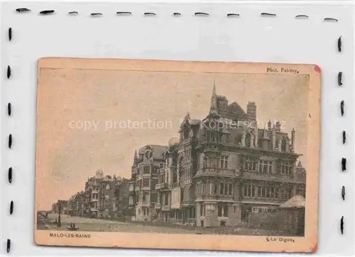 AK / Ansichtskarte Malo-les-Bains Dunkerque 59 Nord La-Digue Villen Belle-Époque Strandpromenade Haeuser Strandhotels Meer