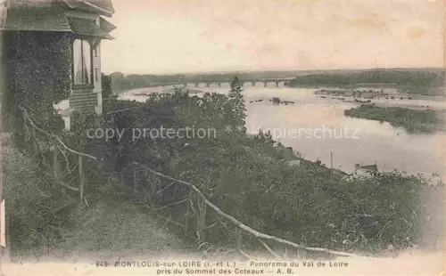 AK / Ansichtskarte Montlouis-sur-Loire Tours 37 Indre-et-Loire Val-de-Loire Loire Fluss Bruecke Huegel Insel Coteaux Weinberge Ferienhaus