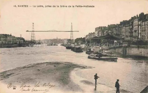 AK / Ansichtskarte NANTES 44 Loire-Atlantique Loire Grève-de-la-Petite-Hollande Schwebefaehre Dampfer Boote Hafen Stadtquai