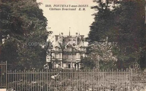 AK / Ansichtskarte Fontenay-aux-Roses ANTONY 92 Hauts-de-Seine Château-Boucicaut Herrenhaus Garten Gitter Baeume Park Historismus
