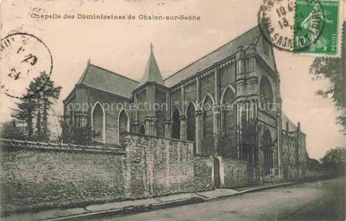 AK / Ansichtskarte CHALON-SUR-SAONE 71 Saone-et-Loire Chapelle-des-Dominicaines Dominikanerinnen Kapelle Gotik Spitzbogen Klostermauer Steingebaeude Strasse