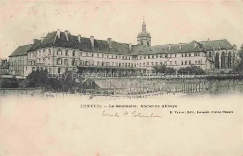 AK / Ansichtskarte Luxeuil-les-Bains LURE 70 Haute-Saone Le-Séminaire Ancienne-Abbaye Ecole-St-Colomban Kirchturm Gebaeude Kloster Zaun