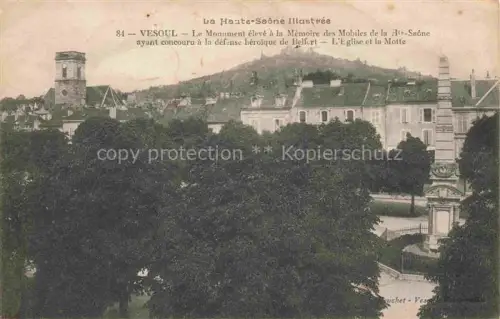 AK / Ansichtskarte Vesoul 70 Haute Saone Monument-des-Mobiles Kirche La-Motte Denkmal Obelisk Baeume Huegel