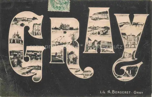 AK / Ansichtskarte Gray VESOUL 70 Haute Saone Mehrbildkarte Kirche Bruecke Kran Stadtansicht Fluss Gebaeude Strasse