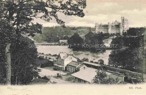 AK / Ansichtskarte Bonnetable MAMERS 72 Sarthe Schloss Tuerme Teich Bahnhof Baeume Park