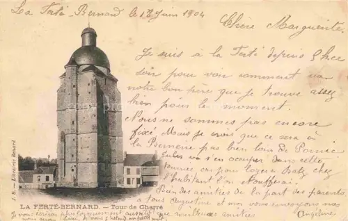 AK / Ansichtskarte La Ferte-Bernard MAMERS 72 Sarthe Tour-de-Cherré Turm Mittelalter Kuppeldach Gebaeude Rue-de-République