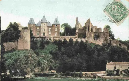 AK / Ansichtskarte BREssUIRE 79 Deux-Sevres Château Ruinen Schlossberg Tuerme Mauerwerk Baeume Huegel