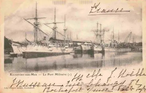 AK / Ansichtskarte Rochefort sur Mer 17 Charente-Maritime Port-Militaire Kriegsschiffe Segelschiff Hafen Masten Marine Spiegelung