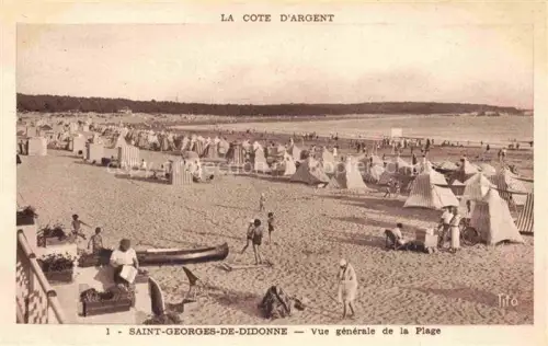 AK / Ansichtskarte Saint-Georges-de-Didonne ROYAN 17 Charente-Maritime Plage Strandkabinen Badegaeste Strand Atlantik Kanu Sonnenschirme