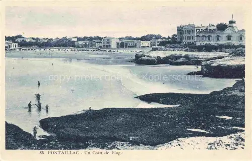 AK / Ansichtskarte PONTAILLAC Royan 17 Charente-Maritime Un-Coin-de-Plage Strand Bucht Casino Felskueste Badende Kuestenort