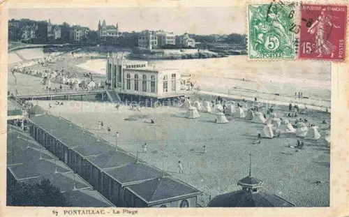 AK / Ansichtskarte PONTAILLAC Royan 17 Charente-Maritime La-Plage Strand Strandkabinen Casino Strandgaeste Villen Meer Badeanstalt
