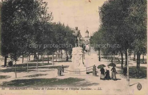 AK / Ansichtskarte Rochefort Chambery 73 Savoie Statue-de-l Amiral-Pottier Hôpital-Maritime Park Allee Baeume Denkmal Passanten Promenade