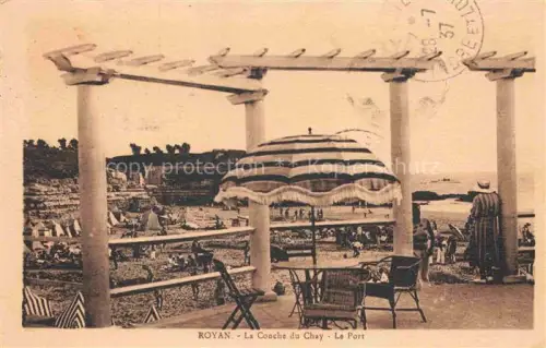 AK / Ansichtskarte Vallieres ROYAN 17 Charente-Maritime Conche-du-Chay Port Pergola Sonnenschirm Strand Strandbesucher Stuehle Meer