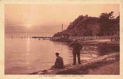 AK / Ansichtskarte Le Val Andre Saint-Brieuc 22 Cotes-d Armor Coucher de soleil à Piegu