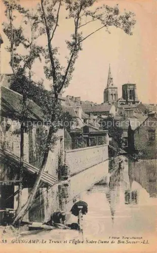 AK / Ansichtskarte GUINGAMP 22 Cotes-d Armor Le Trieux Eglise Notre Dame de Bon-Secours