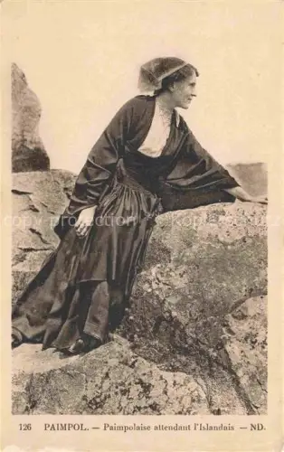 AK / Ansichtskarte PAIMPOL Saint-Brieuc 22 Cotes-d Armor Paimpolaise attendant l'Islandais