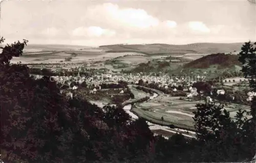 AK / Ansichtskarte Hellwege Rotenburg Rotenburg Niedersachsen Luftkurort Panorama Flusstal Fulda Kirchturm Ortschaft Felder Huegel