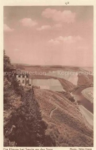AK / Ansichtskarte Serrig Trier-Saarburg Rheinland-Pfalz Klause Saar Weinberge Flusstal Haus Huegel Landschaft NSV-Opferkarte
