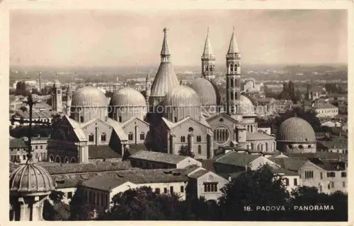 AK / Ansichtskarte PADOVA Veneto IT Basilica-del-Santo Sant Antonio Kuppeln Tuerme Stadtpanorama Campanile Daecher