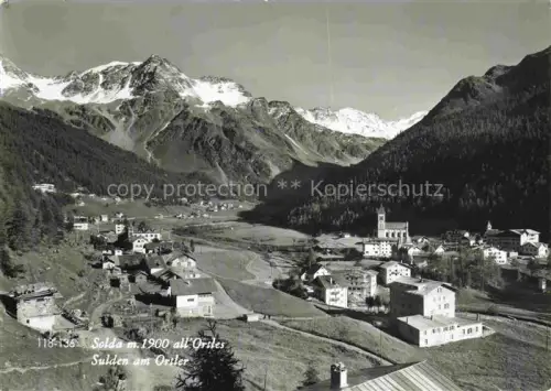 AK / Ansichtskarte Sulden Solda Vinschgau Ortler Bolzano Trentino-Alto-Adige IT Sulden Ortler Solda Vinschgau Kirchturm Bergdorf Panorama Ortlergruppe Hochtal
