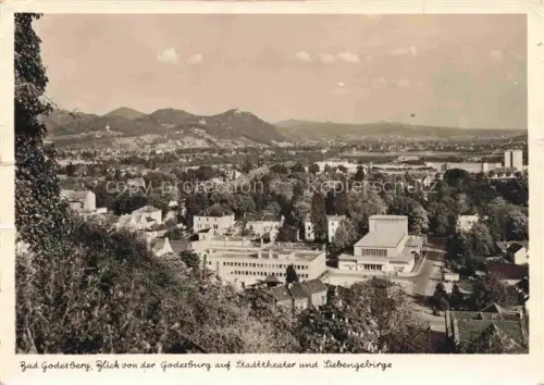 AK / Ansichtskarte Lannesdorf Bad Godesberg Stadttheater Siebengebirge Godesberg Panorama Haeuser Baeume Rhein