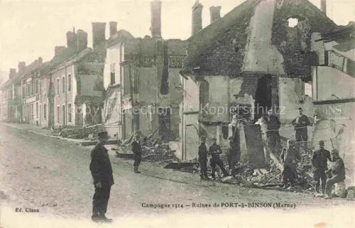 AK / Ansichtskarte Port-a-Binson Mareuil-le-Port EPERNAY 51 Marne Campagne 1914 Ruines de Port a Binson