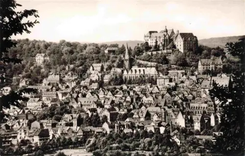 AK / Ansichtskarte Neustadt Marburg Hessen Landgrafenschloss Elisabethkirche Altstadt Panorama Fachwerkhaeuser Universitaet