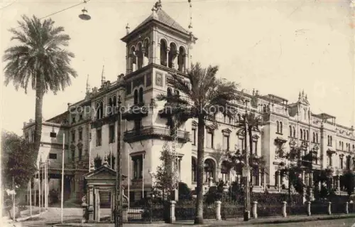 AK / Ansichtskarte SEVILLA Andalucia ES Hotel-Alfonso-XIII Palmen Neomudejar Portal Turm Zaun Prachtbau Luftpost
