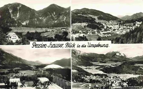 AK / Ansichtskarte Hermagor Kaernten AT Pension-Hauser Bergpanorama Alpen Tal Terrasse Wiesen Skigebiet