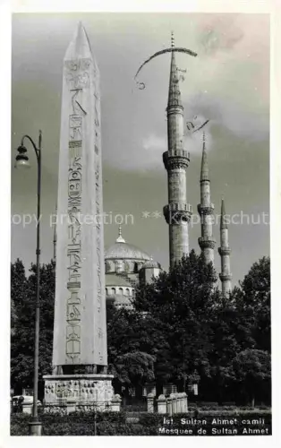 AK / Ansichtskarte ISTANBUL Constantinopel TK Sultan-Ahmet-Camii Blaue-Moschee Obelisk Minarette Kuppel Hippodrom