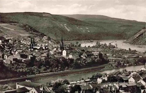 AK / Ansichtskarte Dietersheim Bingen Rhein Rhein Bingerbrueck Maeuseturm Kirchtuerme Weinberge Eisenbahnlinie Stadtpanorama Bruecke