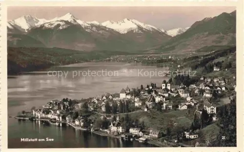 AK / Ansichtskarte Millstatt Millstaettersee Kaernten AT Millstaetter-See Panorama Alpen Kirche Haeuser Wald Seeblick Berglandschaft