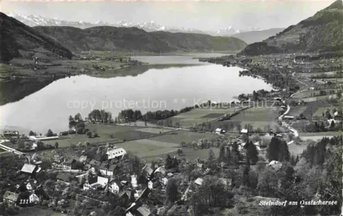 AK / Ansichtskarte Steindorf Ossiacher See Kaernten AT Ossiachersee Seeblick Dorf Felder Alpen Panorama Haeuser Tal