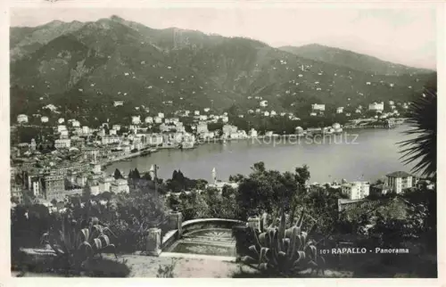 AK / Ansichtskarte Savoia-Rapallo Panorama Golf Bucht Berge Palmen Kakteen Haeuser Meer Kueste