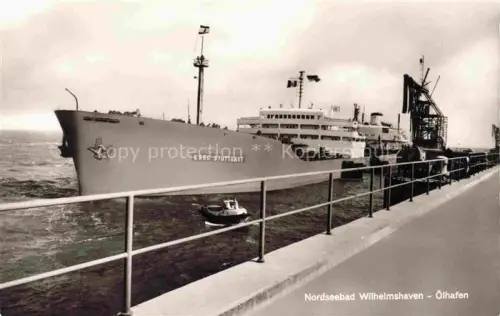 AK / Ansichtskarte Wilhelmshaven  CITY oelhafen EssO-Stuttgart Tanker oelpipeline Hafen Nordsee Ruhrgebiet Mole