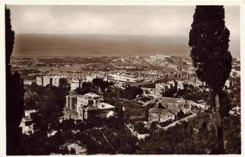AK / Ansichtskarte GENOVA Genua Liguria IT Righi Hafen Schiffe Meer Zypressen Haeuser Ligurien