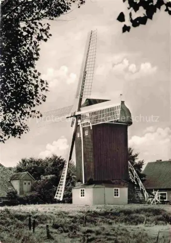 AK / Ansichtskarte Dornum Ostfriesland Niedersachsen Windmuehle Ostfriesland Muehlenfluegel Holzmuehle Wiese Gehoeft