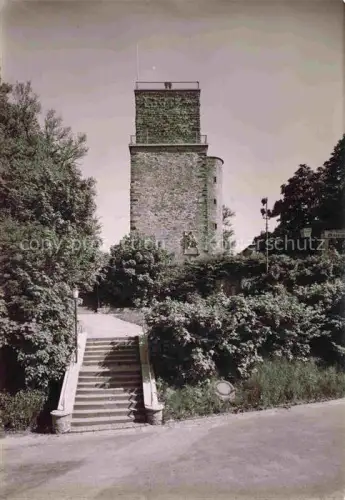 AK / Ansichtskarte Durlach Karlsruhe Baden BW Turmberg Turm Treppe Treppenaufgang Baeume Burghof Statue