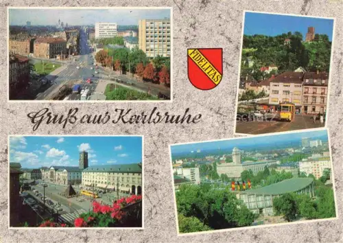 AK / Ansichtskarte Groetzingen Karlsruhe Durlacher-Tor Durlach Turmberg Marktplatz Schwarzwaldhalle Kaiserstrasse Strassenbahn Mehrbildkarte