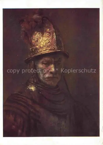 AK / Ansichtskarte REMBRANDT van Rijn (1606-1669) Kuenstlerkarte Man with the Golden Helmet Berlin