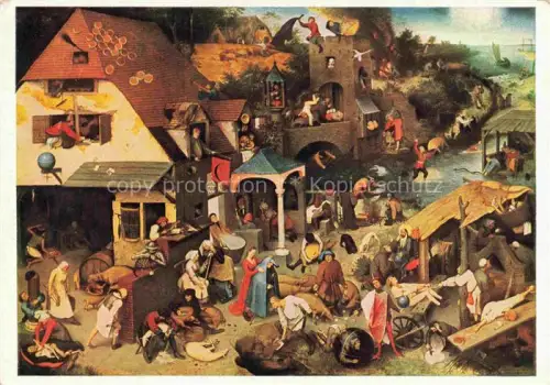 AK / Ansichtskarte BRUEGHEL Pieter der Juengere Le Jeune (1564-1638) Kuenstlerkarte Die Niederlaendischen Sprichwoerter Berlin 