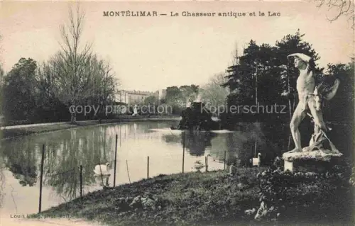 AK / Ansichtskarte MONTELIMAR  Nyons 26 Drome Le Chasseur antique et le lac Sculpture