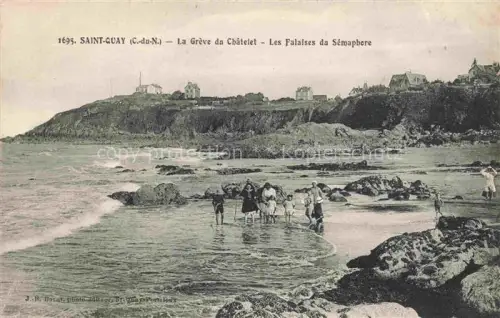 AK / Ansichtskarte Saint-Quay-Portrieux 22 Cotes-d Armor La Grève du Châtelet les Falaises du Sémaphore
