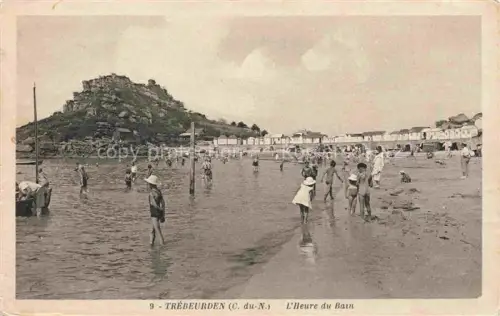 AK / Ansichtskarte TREBEURDEN Lannion 22 Cotes-d Armor Vue générale de la plage à l'heure du bain