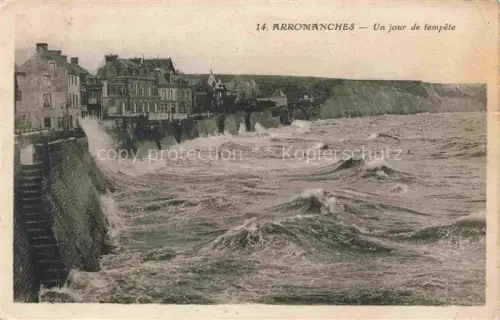 AK / Ansichtskarte Arromanches-les-Bains Bayeux 14 Calvados Un jour de tempête
