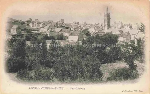 AK / Ansichtskarte Arromanches-les-Bains Bayeux 14 Calvados Vue générale et l'église