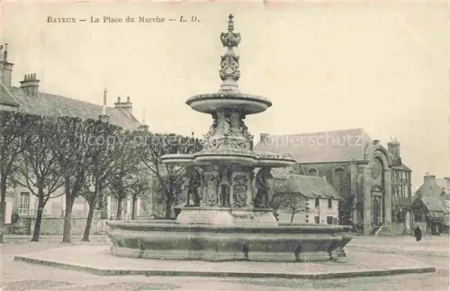 AK / Ansichtskarte BAYEUX 14 Calvados La Place du Marché Fontaine