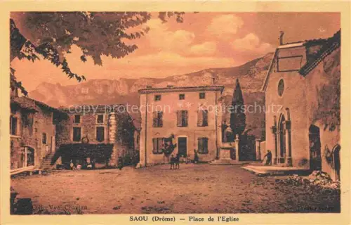 AK / Ansichtskarte Saou DIE 26 Drome Place de l'église