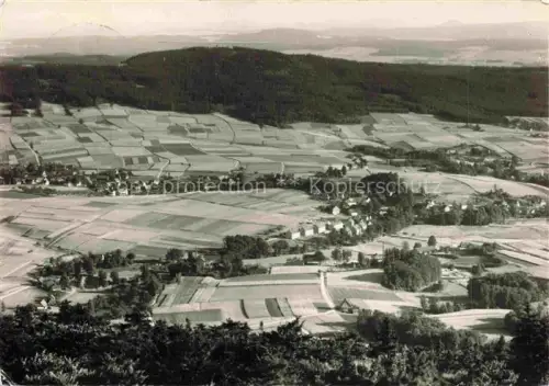 AK / Ansichtskarte Cunewalde Bautzen Sachsen Czorneboh Bieleboh Felder Doerfer Wald Panorama